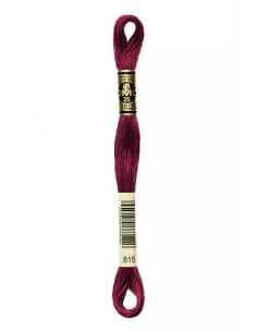 Fil à broder, Mouliné Spécial DMC Art 117, 8 m, Cerise noire métallisée (815)