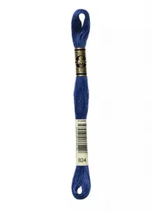 Fil à broder, Mouliné Spécial DMC Art 117, 8 m, Bleu océan (824)