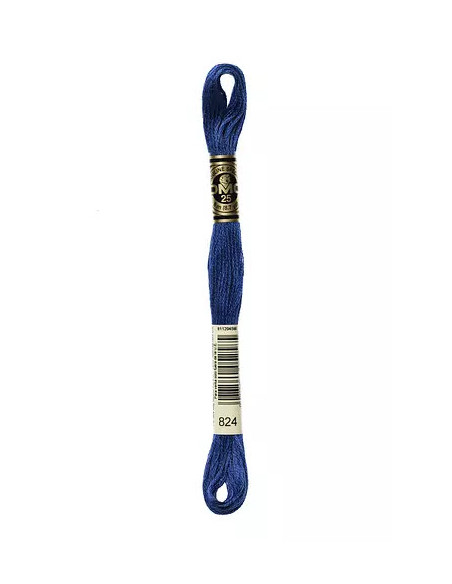 Fil à broder, Mouliné Spécial DMC Art 117, 8 m, Bleu océan (824)