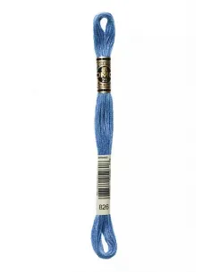 Fil à broder, Mouliné Spécial DMC Art 117, 8 m, Bleu touareg (826)
