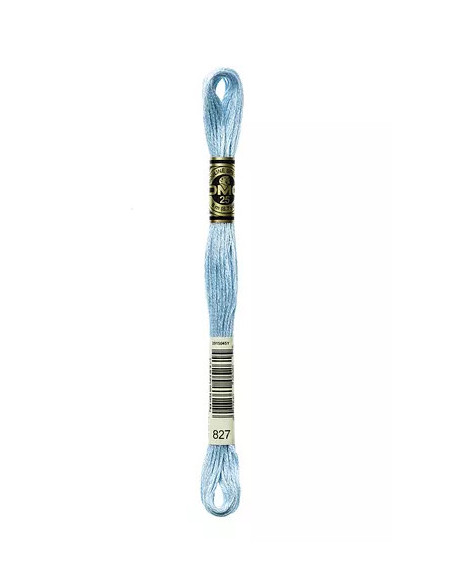 Fil à broder, Bleu myosotis, 827