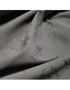 Tissu, Nappage Tissé Motifs Rectangulaires, Gris, Laize 170 cm, Nappe Anti-Taches 100% Polyester 2