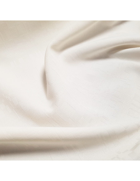 Tissu, Nappage Motifs Rectangulaires, Écru, Laize 170 cm, Polyester Anti-tâches