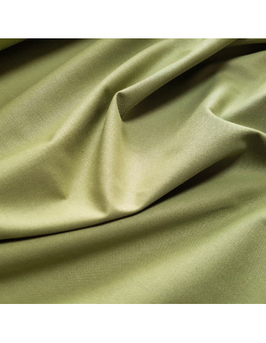 Tissu, Cretonne de Coton Unie, Vert Army, Laize 150 cm, 100% Coton 150g/m²