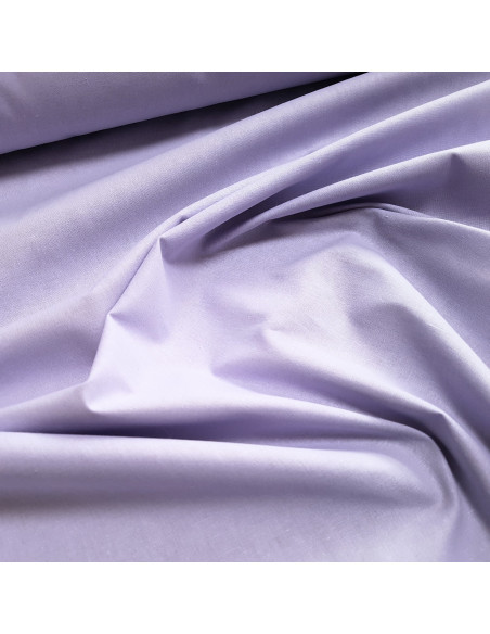 Tissu, Cretonne de Coton Unie, Lavande, Laize 150 cm, 100% Coton 150g/m²