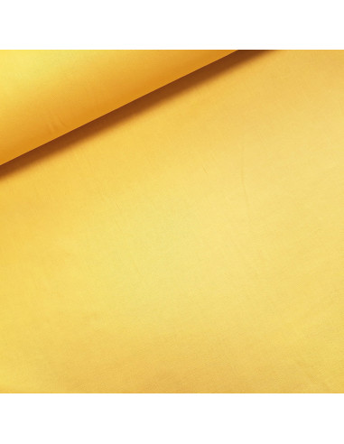 Tissu, Cretonne de Coton Unie, Jaune Soleil, Laize 150 cm, 100% Coton 150g/m²