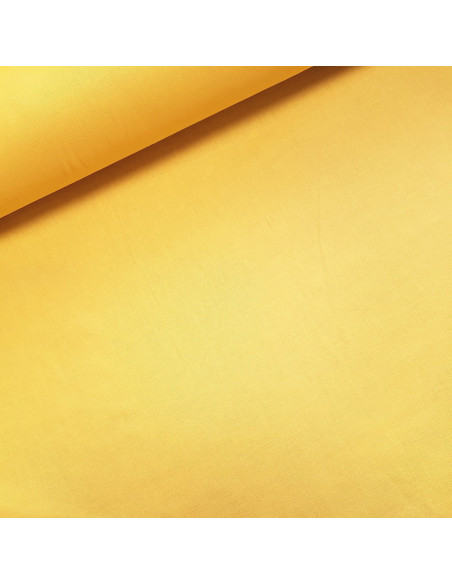 Tissu, Cretonne de Coton Unie, Jaune Soleil, Laize 150 cm, 100% Coton 150g/m²