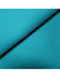 Nid d'abeille, bleu canard