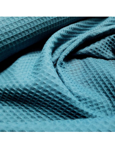 Nid d'abeille, bleu canard 2