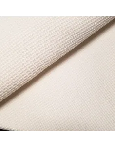 Tissu, Nid d'Abeille Uni, Écru, Laize 150 cm, 100% Coton 230g/m²