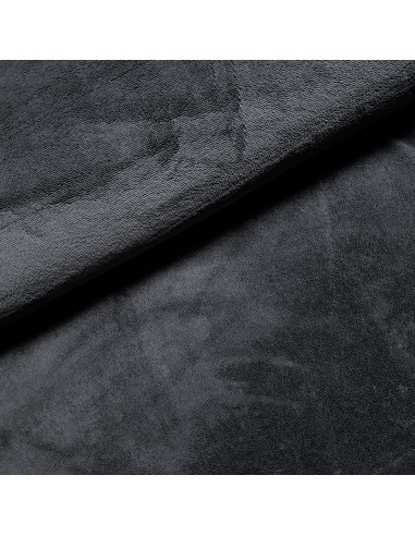 Tissu, Éponge de Bambou Doudou Double Face, Gris Anthracite, Laize 150 cm, 60% Bambou 30% Polyester 10% Coton