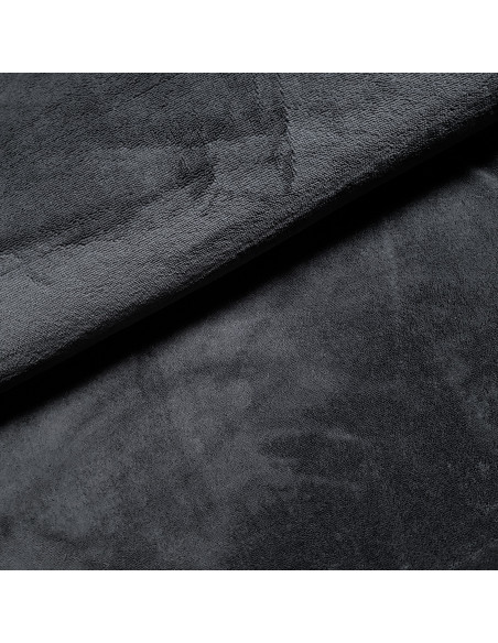 Tissu, Éponge de Bambou Doudou Double Face, Gris Anthracite, Laize 150 cm, 60% Bambou 30% Polyester 10% Coton