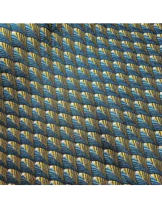 Tissu, Jacquard Gobelin Gatsby Art Déco, Canard/Or, Laize 140 cm, 100% Polyester 250g/m²