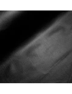 Tissu, Simili Cuir Uni, Noir Intense, Laize 140 cm, 76% PVC 22% Polyester 2% PU