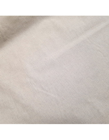 Tissu, Cretonne de Coton et Lin Unie, Naturel, Laize 150 cm, 56% Lin 44% Coton 150g/m²