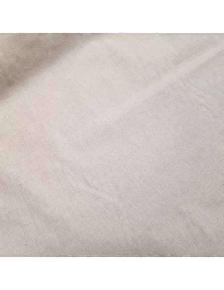 Tissu, Cretonne de Coton et Lin Unie, Naturel, Laize 150 cm, 56% Lin 44% Coton 150g/m²