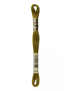 Fil à broder, Mouliné Spécial DMC Art 117, 100% Coton à longues fibres, double mercerisation, 8 m, Vert bronze (831)
