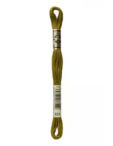 Fil à broder, Mouliné Spécial DMC Art 117, 8 m, Vert bronze (831)