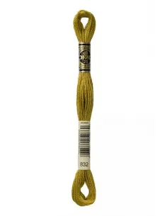 Fil à broder, Mouliné Spécial DMC Art 117, 8 m, Vert bronze clair (832)