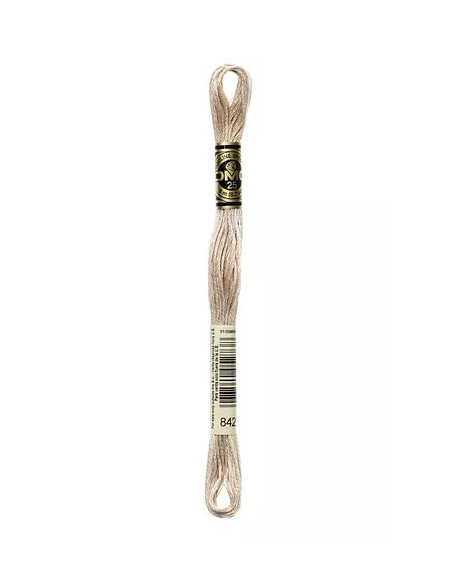 Fil à broder, Mouliné Spécial DMC Art 117, 8 m, Cordage beige (842)