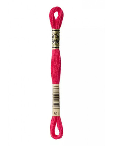 Fil à broder, Mouliné Spécial DMC Art 117, 8 m, Rose géranium (891)