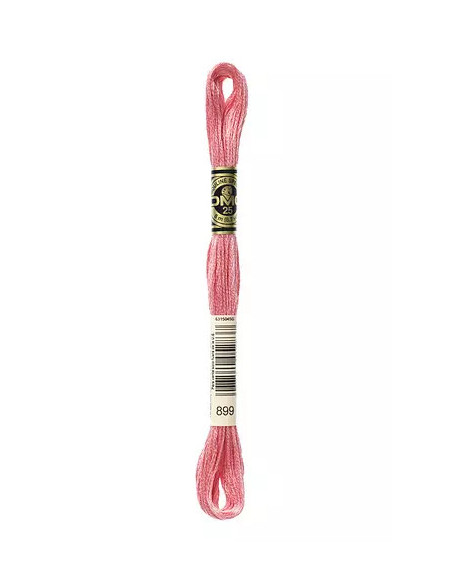 Fil à broder, Mouliné Spécial DMC Art 117, 8 m, Fard à joue rose (899)