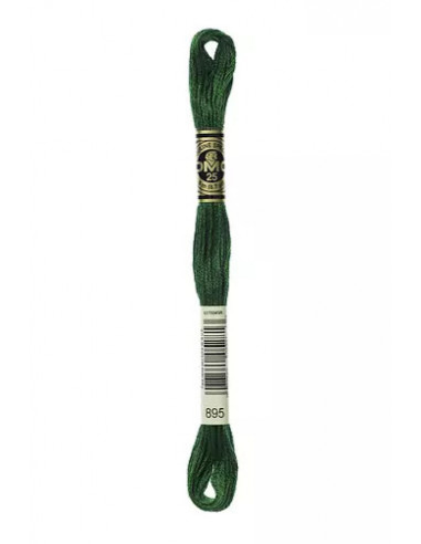 Fil à broder, Mouliné Spécial DMC Art 117, 8 m, Vert bouteille (895)