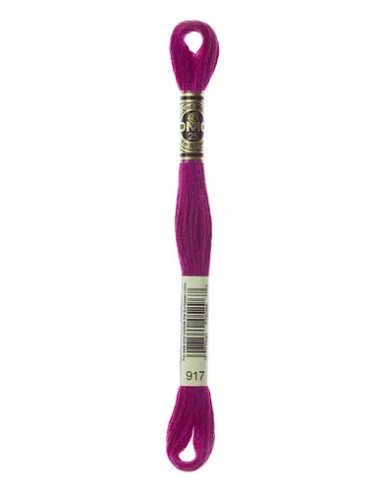Fil à broder, Mouliné Spécial DMC Art 117, 8 m, Rose magenta foncé (917)