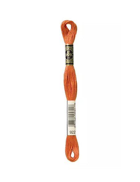 Fil à broder, Mouliné Spécial DMC Art 117, 8 m, Terracotta (922)
