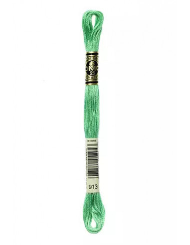Fil à broder, Mouliné Spécial DMC Art 117, 8 m, Vert jade (913)