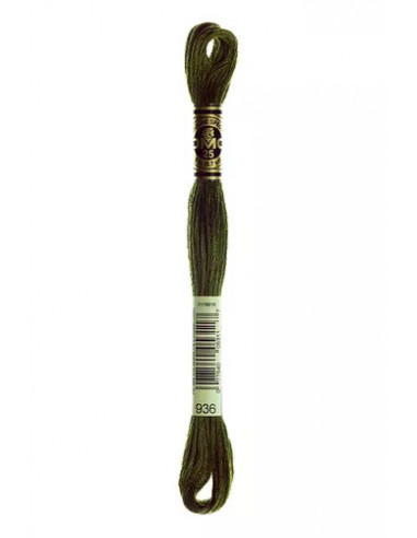 Fil à broder, Vert mousse de chêne, 936