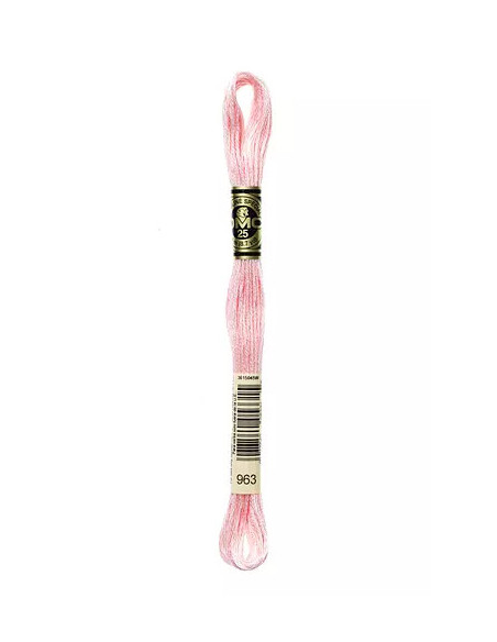 Fil à broder, Mouliné Spécial DMC Art 117, 8 m, Rose dragée (963)