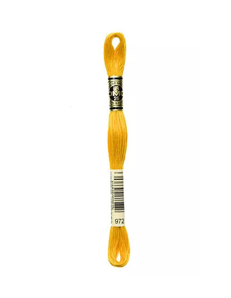 Fil à broder, Mouliné Spécial DMC Art 117, 8 m, Jaune curry (972)