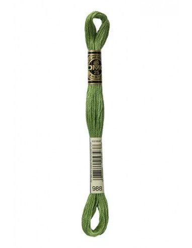Fil à broder, Mouliné Spécial DMC Art 117, 8 m, Verveine (988)