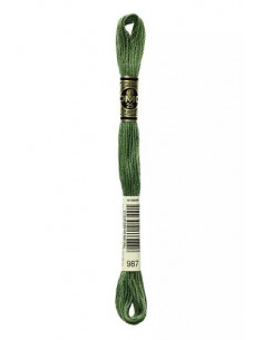 Fil à broder, Vert basilic, 987