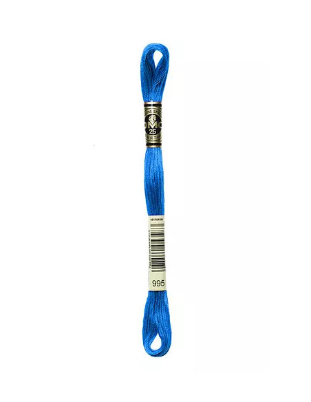 Fil à broder, Mouliné Spécial DMC Art 117, 8 m, Bleu caraïbes (995)