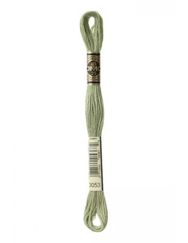 Fil à broder, Mouliné Spécial DMC Art 117, 8 m, Vert tweed (3053)