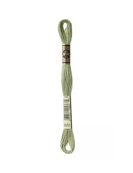 Fil à broder, Mouliné Spécial DMC Art 117, 8 m, Vert tweed (3053)