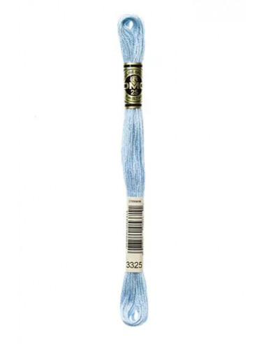 Fil à broder, Mouliné Spécial DMC Art 117, 8 m, Bleu d'azur (3325)
