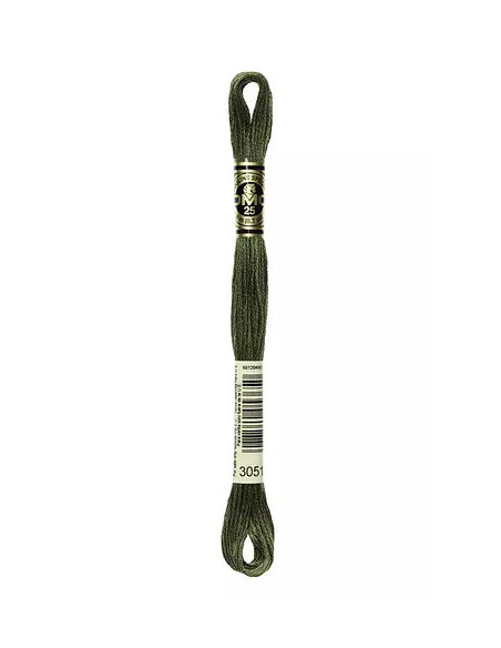 Fil à broder, Vert Olivier, 3051