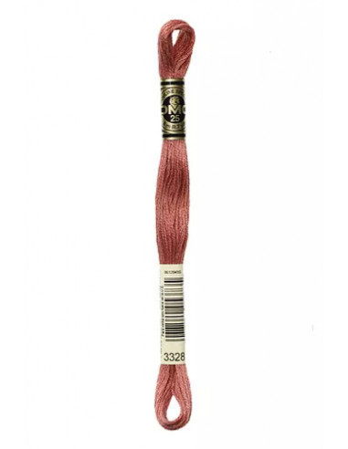 Fil à broder, Baies roses, 3328