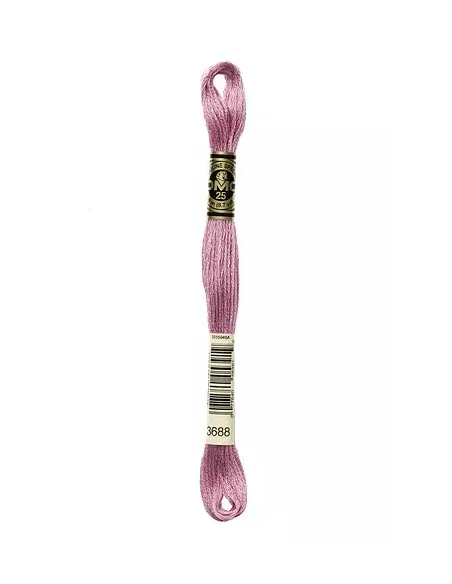 Fil à broder, Mouliné Spécial DMC Art 117, 8 m, Rose Pompadour (3688)