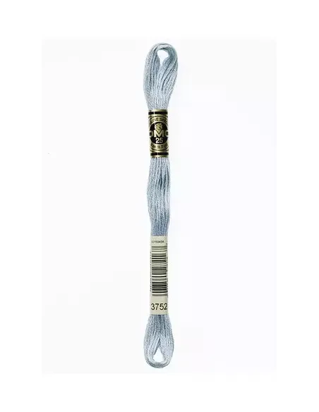 Fil à broder, Mouliné Spécial DMC Art 117, 8 m, Bleu porcelaine clair (3752)