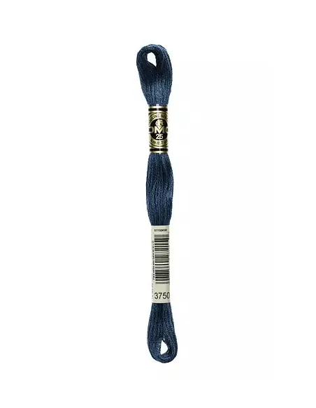 Fil à broder, Mouliné Spécial DMC Art 117, 8 m, Bleu pétrole foncé (3750)