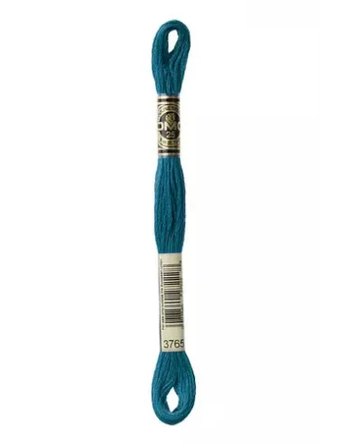 Fil à broder, Mouliné Spécial DMC Art 117, 8 m, Bleu canard (3765)