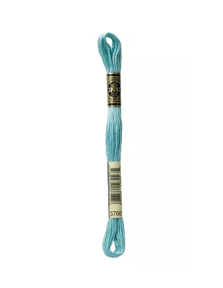 Fil à broder, Mouliné Spécial DMC Art 117, 8 m, Bleu vert (3766)
