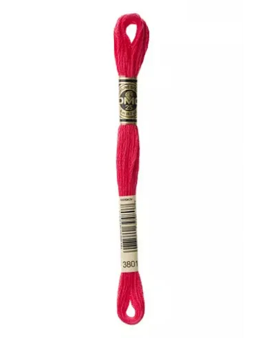 Fil à broder, Mouliné Spécial DMC Art 117, 8 m, Rouge tulipe (3801)