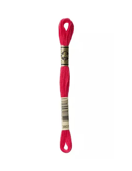 Fil à broder, Mouliné Spécial DMC Art 117, 8 m, Rouge tulipe (3801)