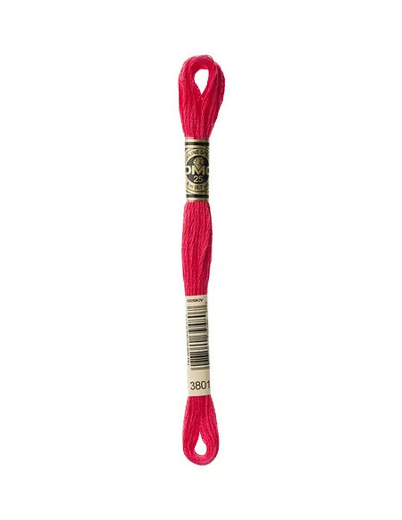 Fil à broder, Rouge tulipe, 3801