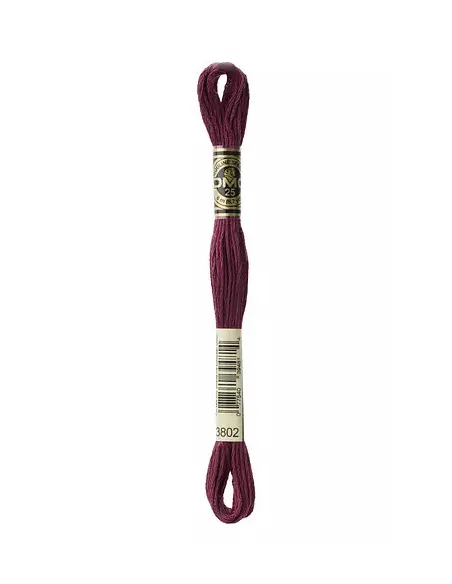 Fil à broder, Mouliné Spécial DMC Art 117, 8 m, Aubergine (3802)